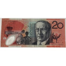 AUSTRALIA 2008 . TWENTY 20 DOLLARS BANKNOTE . STEVENS/HENRY . LAST PREFIX JC